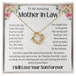 To My Amazing Mother In Law To Be Love Knot Necklace
