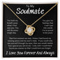 To My Soulmate Took My Breath Away, Love Knot Necklace