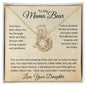 To My Mama Bear Love Your Daughter Love Knot Necklace