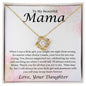 To My Beautiful Mama Watercolor Love Knot Necklace
