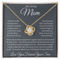 My Loving Mom, Love You Forever, Your Son Love Knot Necklace