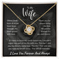 To My Wife Love Knot Necklace