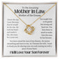 Mother In Law, Mother Of The Groom Love Knot Necklace