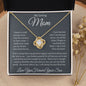 My Loving Mom, Love You Forever, Your Son Love Knot Necklace