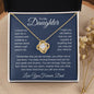 To My Daughter Love You Forever, Love Knot Necklace