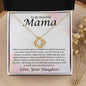 To My Beautiful Mama Watercolor Love Knot Necklace