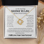Mother In Law, Mother Of The Groom Love Knot Necklace