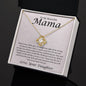 To My Mama Always Your Little Girl Love Knot Necklace