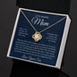 To My Beautiful Mom, Love Your Son Love Knot Necklace