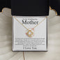 On My Wedding Day Mother I Love You Love Knot Necklace