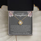 To My Beautifyl Daughter Incredible Blessing Love Knot Necklace