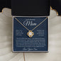 To My Beautiful Mom, Love Your Son Love Knot Necklace