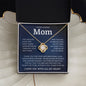 To My Loving Mom Love Knot Necklace