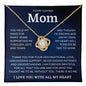 To My Loving Mom Love Knot Necklace