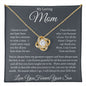 My Loving Mom, Love You Forever, Your Son Love Knot Necklace