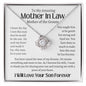 Mother In Law, Mother Of The Groom Love Knot Necklace