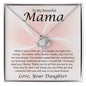 To My Beautiful Mama Time May Fly Love Knot Necklace