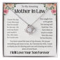 To My Amazing Mother In Law To Be Love Knot Necklace