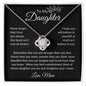 To My Daughter Straighten Your Crown Love Knot Necklace