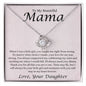 To My Mama Always Your Little Girl Love Knot Necklace