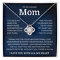 To My Loving Mom Love Knot Necklace