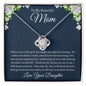 To My Beautiful Mom, From Daughter Love Knot Necklace