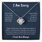 I Am Sorry Love Knot Necklace