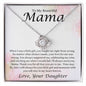 To My Beautiful Mama Watercolor Love Knot Necklace