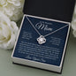 To My Beautiful Mom, Love Your Son Love Knot Necklace