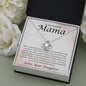 To My Beautiful Mama Watercolor Love Knot Necklace