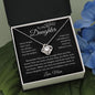 To My Daughter Straighten Your Crown Love Knot Necklace