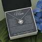 My Loving Mom, Love You Forever, Your Son Love Knot Necklace