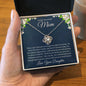 To My Beautiful Mom, From Daughter Love Knot Necklace