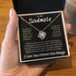 To My Soulmate Took My Breath Away, Love Knot Necklace