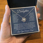 To My Daughter Love You Forever, Love Knot Necklace
