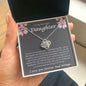To My Beautifyl Daughter Incredible Blessing Love Knot Necklace