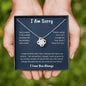 I Am Sorry Love Knot Necklace