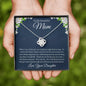 To My Beautiful Mom, From Daughter Love Knot Necklace
