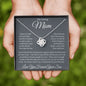 My Loving Mom, Love You Forever, Your Son Love Knot Necklace