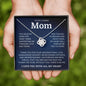 To My Loving Mom Love Knot Necklace