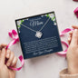 To My Beautiful Mom, From Daughter Love Knot Necklace