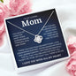 To My Loving Mom Love Knot Necklace