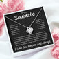 To My Soulmate Took My Breath Away, Love Knot Necklace