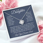 To My Daughter Love You Forever, Love Knot Necklace