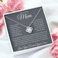 My Loving Mom, Love You Forever, Your Son Love Knot Necklace