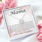 To My Beautiful Mama Watercolor Love Knot Necklace