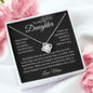 To My Daughter Straighten Your Crown Love Knot Necklace