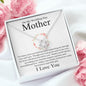 On My Wedding Day Mother I Love You Love Knot Necklace