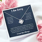 I Am Sorry Love Knot Necklace