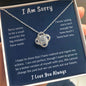 I Am Sorry Love Knot Necklace